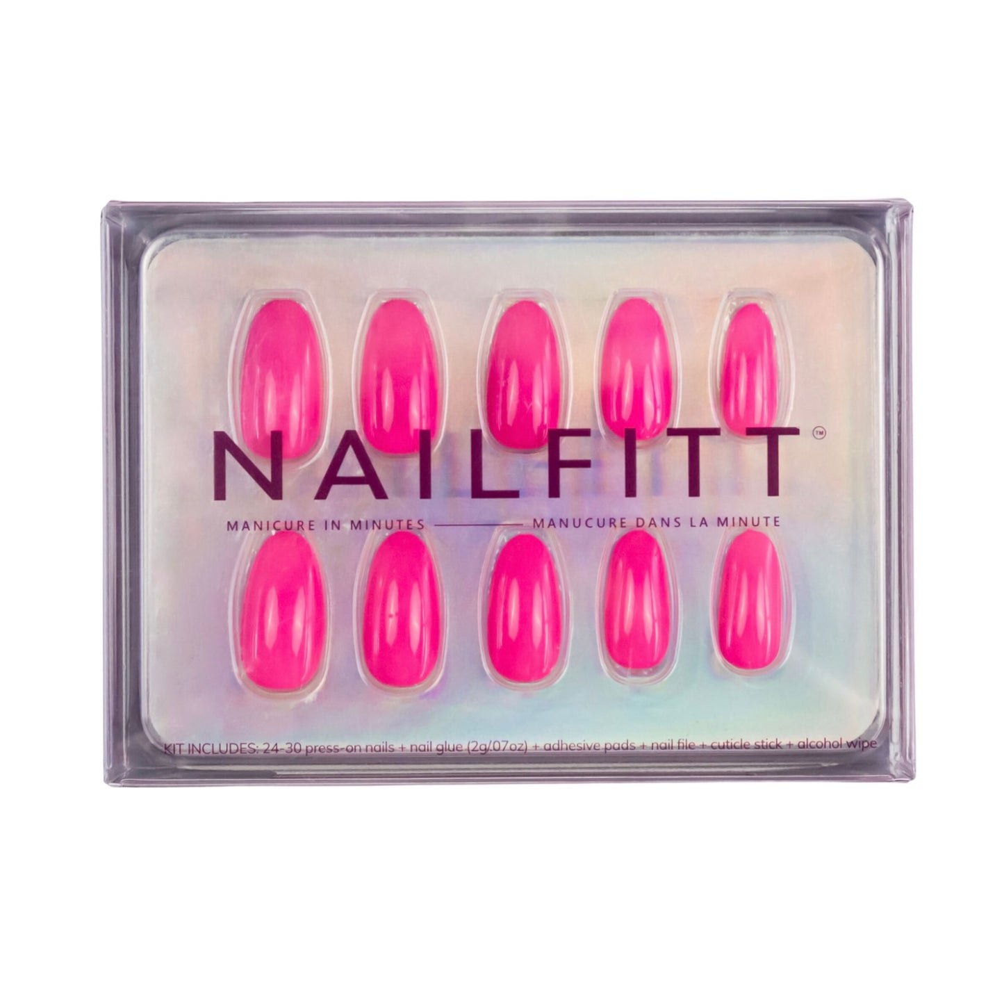 Perfect HOT Pink Nailfitt Barbie press-on nails kit