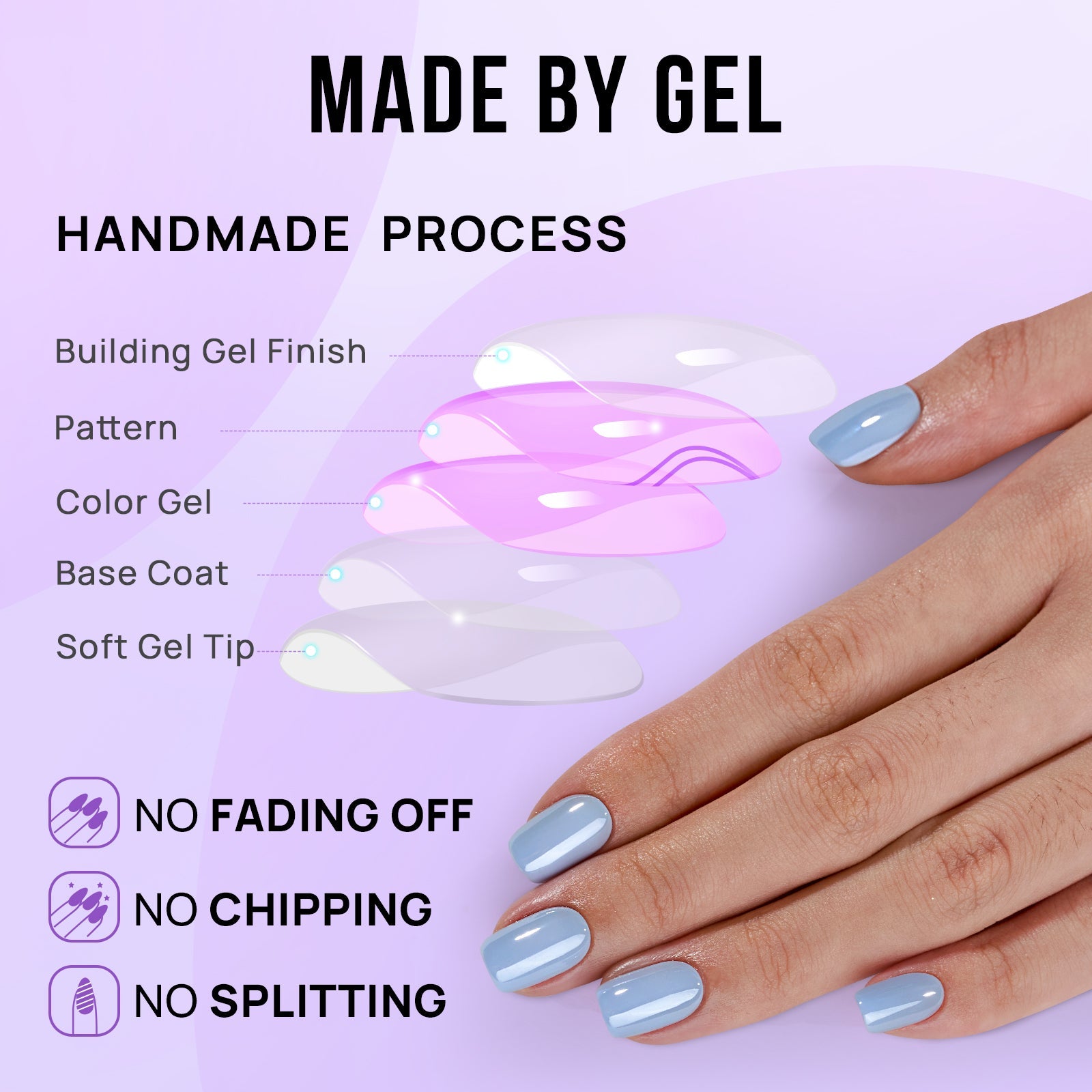 Breeze Glazed Press-On Nails - Nailfitt